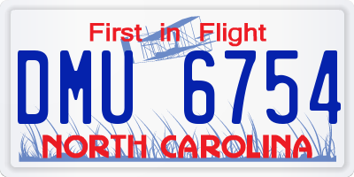 NC license plate DMU6754