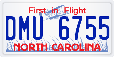NC license plate DMU6755