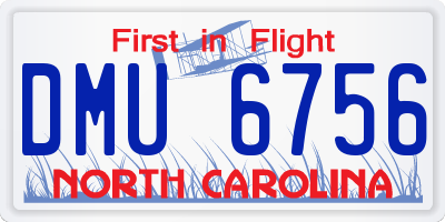 NC license plate DMU6756
