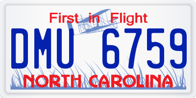 NC license plate DMU6759