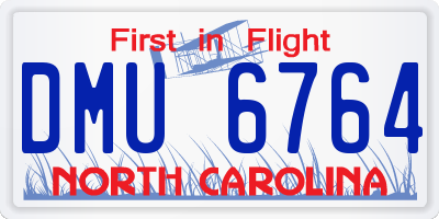 NC license plate DMU6764