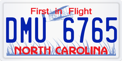 NC license plate DMU6765