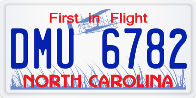 NC license plate DMU6782
