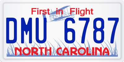 NC license plate DMU6787