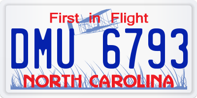 NC license plate DMU6793