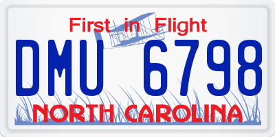 NC license plate DMU6798