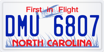 NC license plate DMU6807