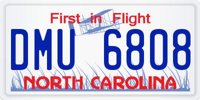 NC license plate DMU6808