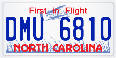 NC license plate DMU6810