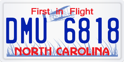 NC license plate DMU6818