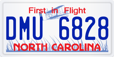 NC license plate DMU6828