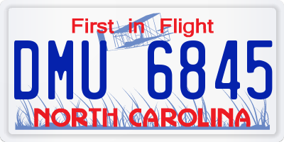 NC license plate DMU6845