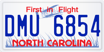 NC license plate DMU6854