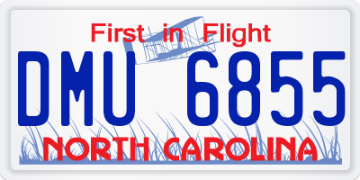 NC license plate DMU6855