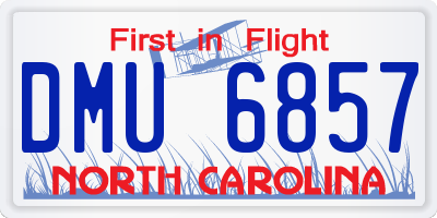 NC license plate DMU6857