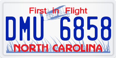 NC license plate DMU6858