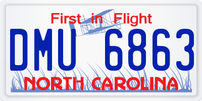 NC license plate DMU6863