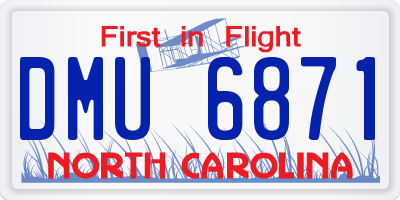 NC license plate DMU6871