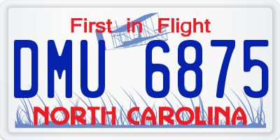 NC license plate DMU6875