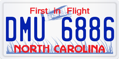 NC license plate DMU6886