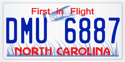 NC license plate DMU6887