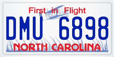 NC license plate DMU6898