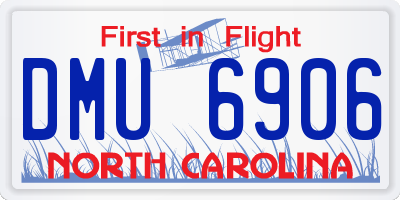 NC license plate DMU6906