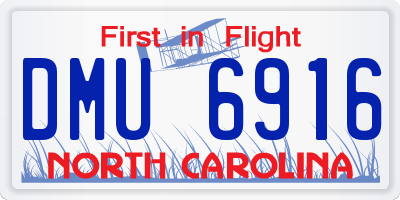 NC license plate DMU6916