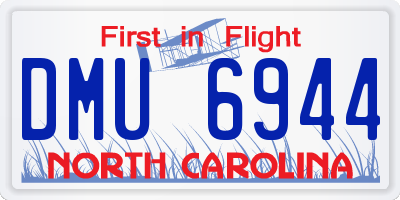 NC license plate DMU6944
