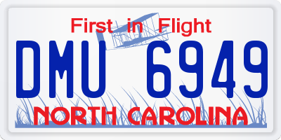 NC license plate DMU6949