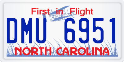 NC license plate DMU6951