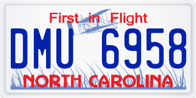 NC license plate DMU6958