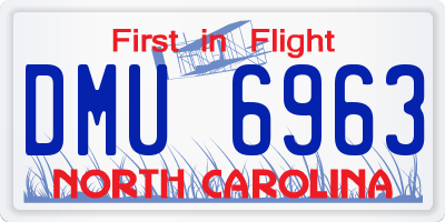 NC license plate DMU6963