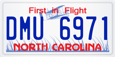 NC license plate DMU6971