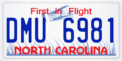 NC license plate DMU6981