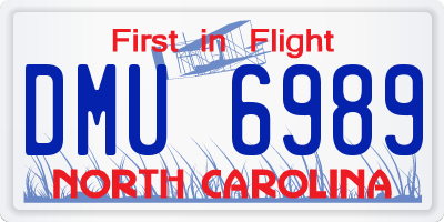 NC license plate DMU6989