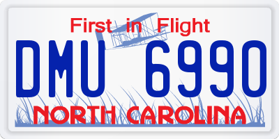 NC license plate DMU6990