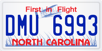 NC license plate DMU6993