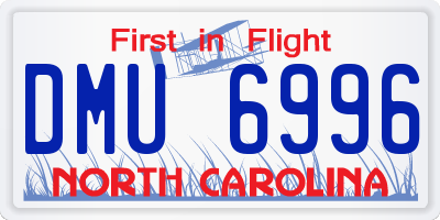NC license plate DMU6996