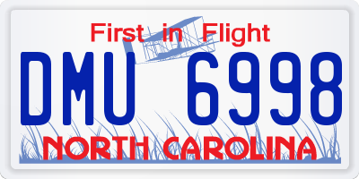 NC license plate DMU6998