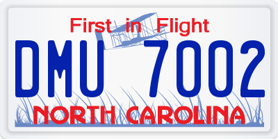 NC license plate DMU7002