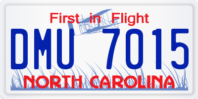 NC license plate DMU7015