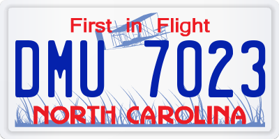NC license plate DMU7023