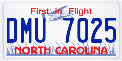 NC license plate DMU7025