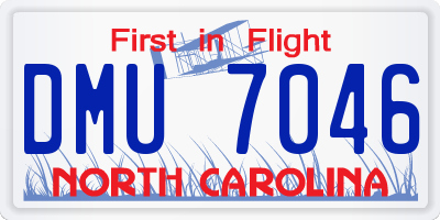NC license plate DMU7046