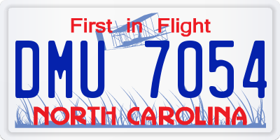 NC license plate DMU7054