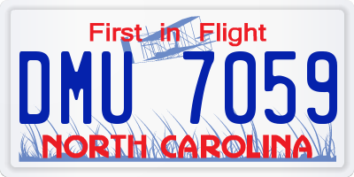 NC license plate DMU7059