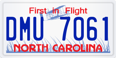 NC license plate DMU7061