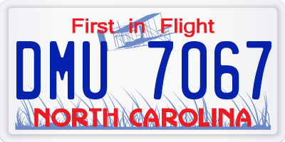 NC license plate DMU7067