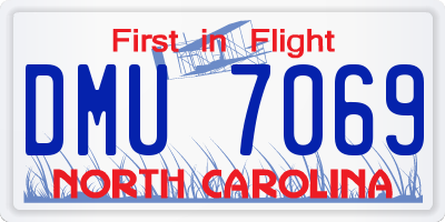 NC license plate DMU7069